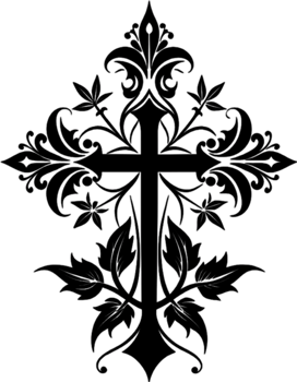 Mariner's Cross, Nautical Symbol of Faith Clipart. AI-generated. png