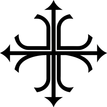 Occitan Cross, Symbol of Southern French Heritage. AI-generated. png