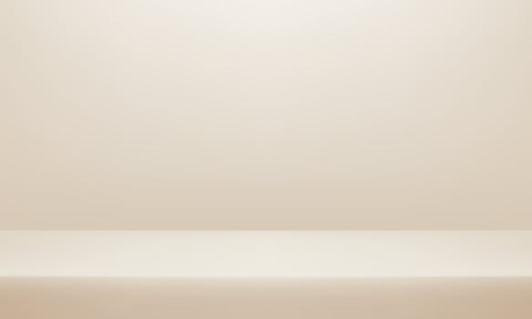 Beige wall Background. Minimal 3d shelf. Room in the 3d. Space for selling products on the website. Beige Background Empty Room Studio with table. illustration. vector