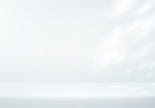 White and grey background Studio with light. White Background Empty Room Studio with table. Space for selling products on the website. Empty room with shadow leaves. vector