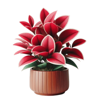 Monochromatic House Plant With Singular brown Hue And Legged Pot Sleek png