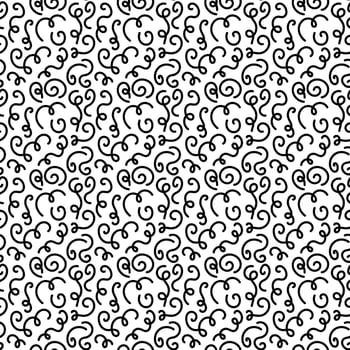 Decorative hand drawn doodle nature ornamental curl sketchy seamless pattern vector