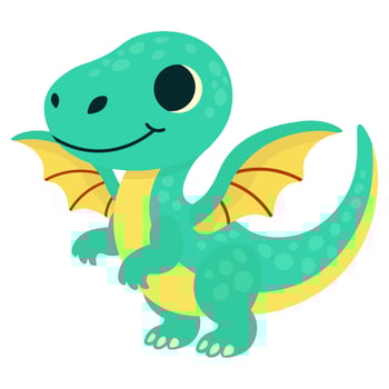 Cute dinosaur. Cartoon character for children. vector