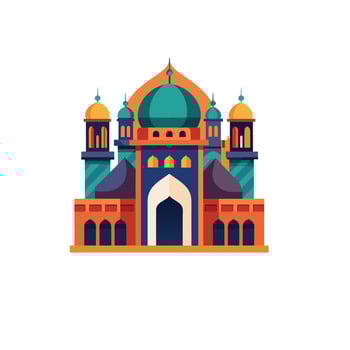 Minar illustration islamic mosque islamic mosque minar masjid vector