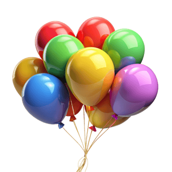 Balloons isolated on transparent background png