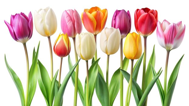 Beautiful bouquet of flowers isolated on transparent background png