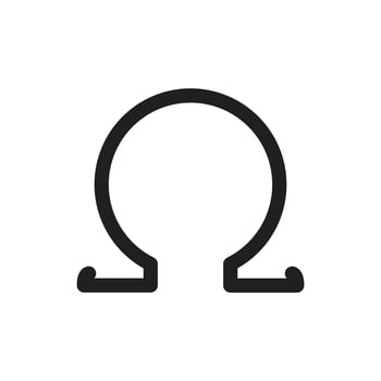 Omega Icon for Health Supplements and Nutrition vector