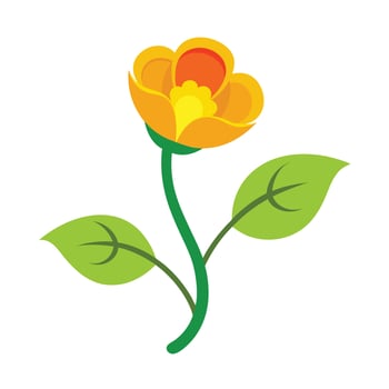 Beautiful Flower Minimalist Floral Illustration vector