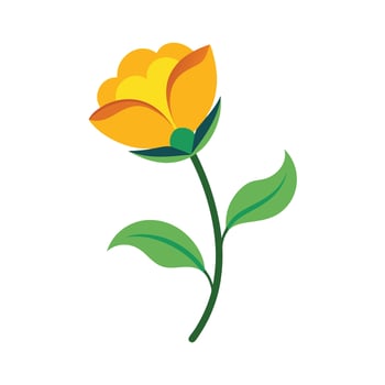 Beautiful Flower Minimalist Floral Illustration vector