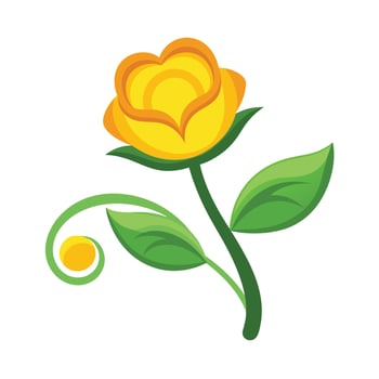 Beautiful Flower Minimalist Floral Illustration vector