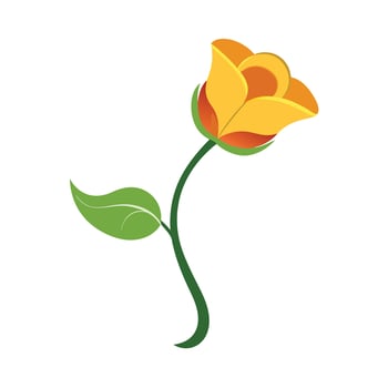 Beautiful Flower Minimalist Floral Illustration vector