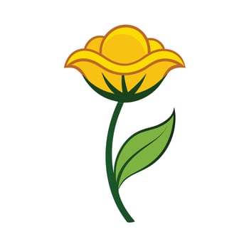 Beautiful Flower Minimalist Floral Illustration vector