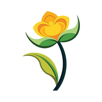 Beautiful Flower Minimalist Floral Illustration vector
