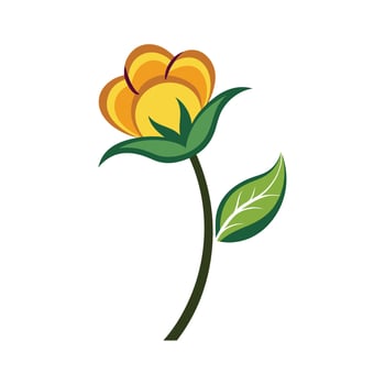 Beautiful Flower Minimalist Floral Illustration vector
