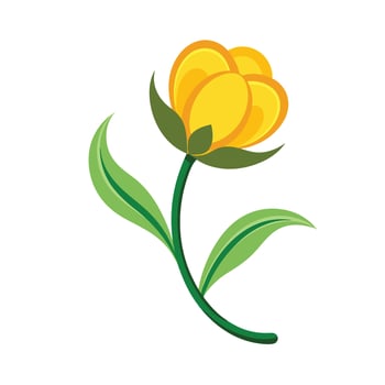 Beautiful Flower Minimalist Floral Illustration vector