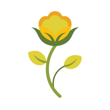Beautiful Flower Minimalist Floral Illustration vector
