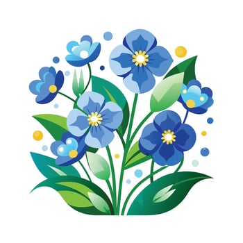 Beautiful Flower Minimalist Floral Illustration vector