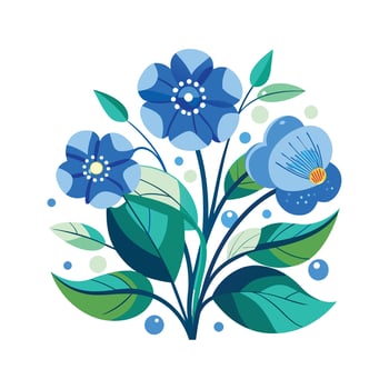 Beautiful Flower Minimalist Floral Illustration vector