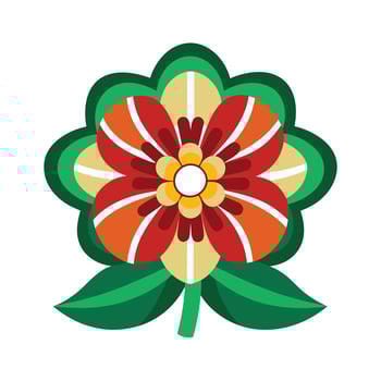 Beautiful Flower Minimalist Floral Illustration vector