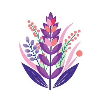 Beautiful Flower Minimalist Floral Illustration vector