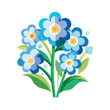 Beautiful Flower Minimalist Floral Illustration vector