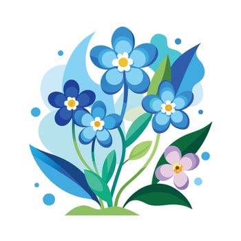 Beautiful Flower Minimalist Floral Illustration vector