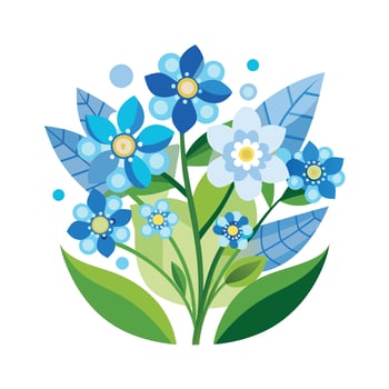 Beautiful Flower Minimalist Floral Illustration vector