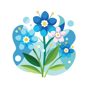 Beautiful Flower Minimalist Floral Illustration vector