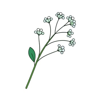 Beautiful Flower Minimalist Floral Illustration vector