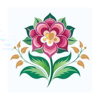 Beautiful Flower Minimalist Floral Illustration vector