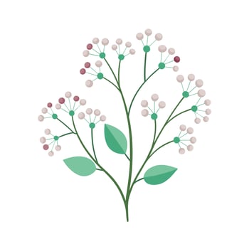 Beautiful Flower Minimalist Floral Illustration vector