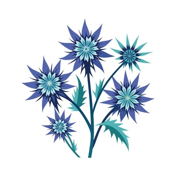 Beautiful Flower Minimalist Floral Illustration vector