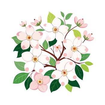 Beautiful Flower Minimalist Floral Illustration vector