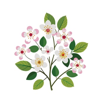 Beautiful Flower Minimalist Floral Illustration vector