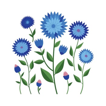 Beautiful Flower Minimalist Floral Illustration vector