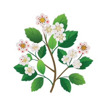Beautiful Flower Minimalist Floral Illustration vector