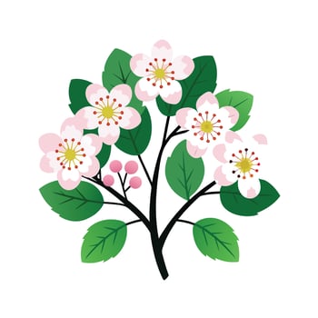 Beautiful Flower Minimalist Floral Illustration vector