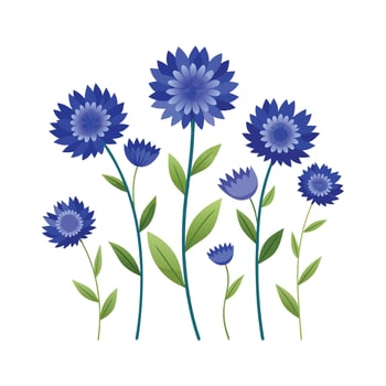 Beautiful Flower Minimalist Floral Illustration vector