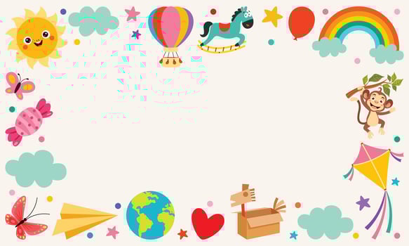 Template Design With Childish Elements vector