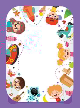 Template Design With Childish Elements vector