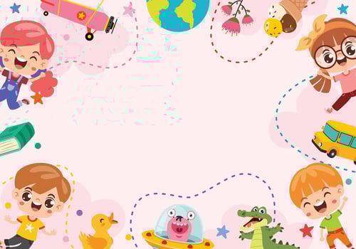 Template Design With Childish Elements vector