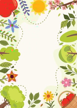 Template Design With Nature Elements vector