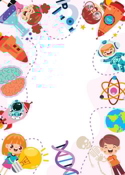 Template Design With Science Elements vector