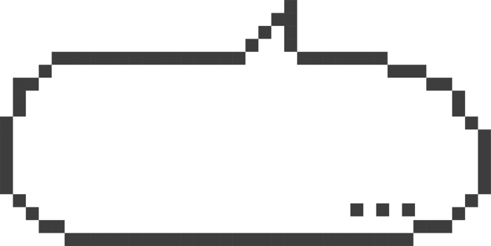 8bit retro game pixel speech bubble balloon, icon sticker memo keyword planner text box banner png