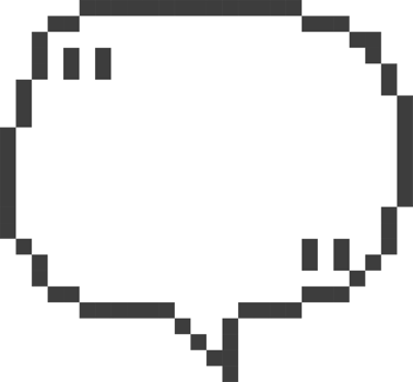 8bit retro game pixel speech bubble balloon, icon sticker memo keyword planner text box banner png