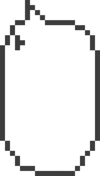 8bit retro game pixel speech bubble balloon, icon sticker memo keyword planner text box banner png