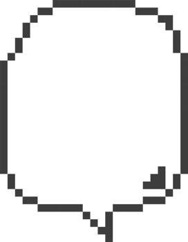 8bit retro game pixel speech bubble balloon, icon sticker memo keyword planner text box banner png