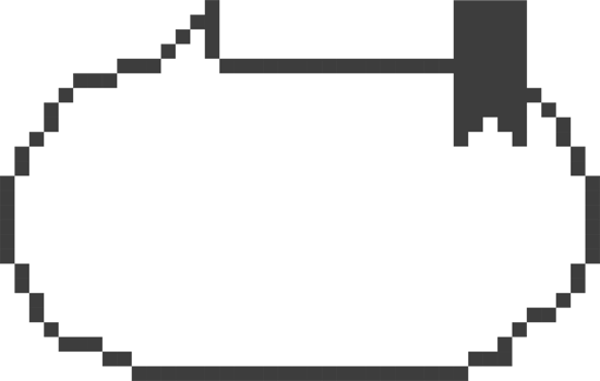 8bit retro game pixel speech bubble balloon, icon sticker memo keyword planner text box banner png