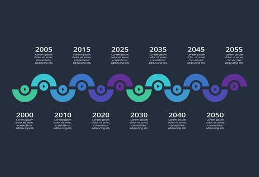 Creative dark infographic with 12 elements template for web on a black background, business, presentation. vector