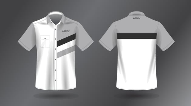 short sleeve work shirt vector